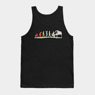 Evolution Of Piano Player Piano Player Grand Piano Tank Top